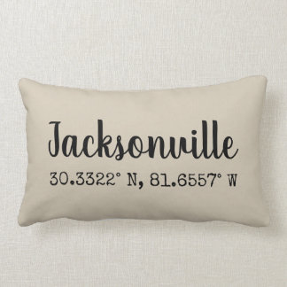 Rectangle Coussin Jacksonville la Floride de coordonnées