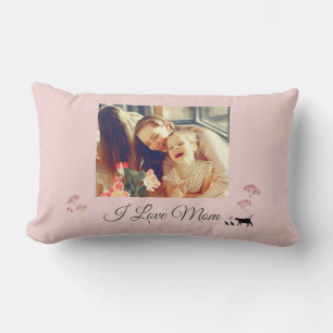 Rectangle Coussin jetable Soft Pink Photo Fête des Mères