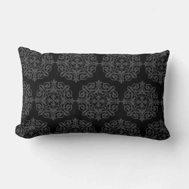 Rectangle Coussin jeté avec impression Damas (Recto)