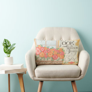 Rectangle Coussin jeté « Cherchez les bénédictions cachées »