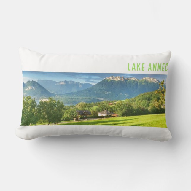 Rectangle Coussin lombaire 33 cm X 53 cm d'Annecy de lac (Recto)