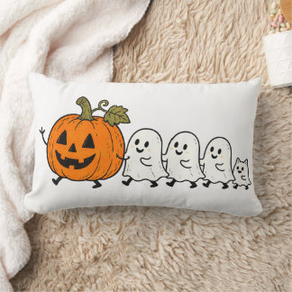 Rectangle Coussin Lombaire Chat Halloween Défilé Fantôme Mig