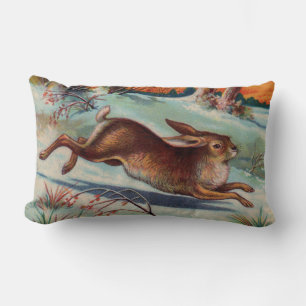 Rectangle Coussin lombaire de lapin de décembre