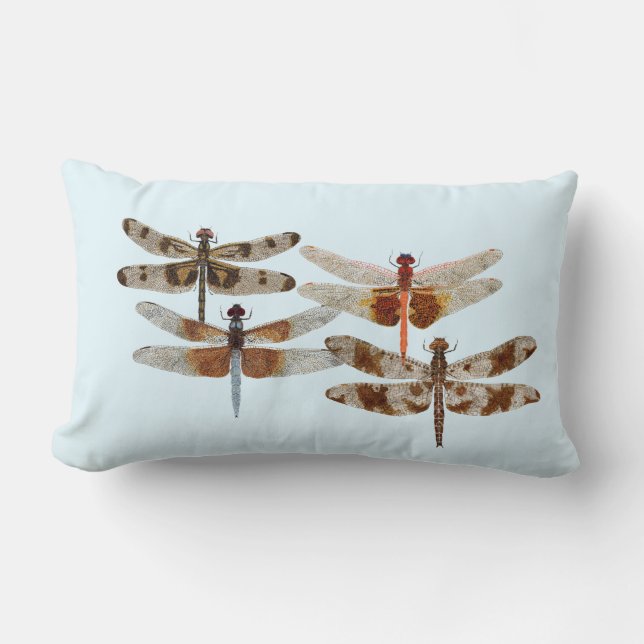 Rectangle Coussin lombaire de libellule (Recto)