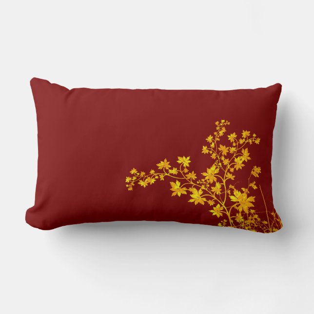 Rectangle Coussin lombaire de MoJo d'Américain de feuille (Recto)