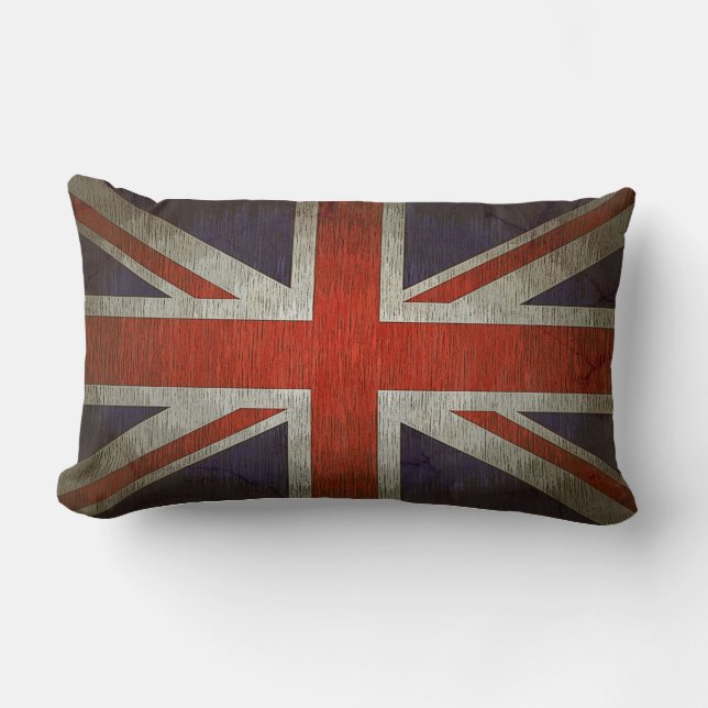 Rectangle Coussin lombaire de MoJo d'Américain d'Union Jack (Recto)