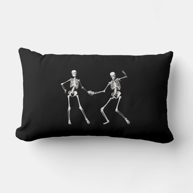 Rectangle Coussin lombaire de squelettes de danse (Recto)