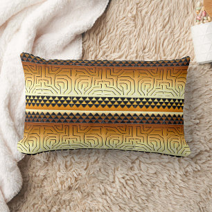 Rectangle Coussin Lombaire Géométrique Afrocentrique • Patri