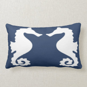 Rectangle Coussin lombaire nautique d'hippocampes