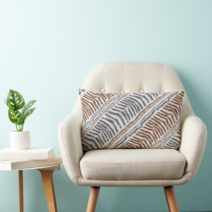 Rectangle Coussin lombaire rayé tribal bohème