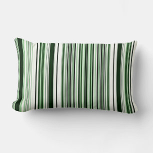 Rectangle Coussin Lumbar à rayures vertes