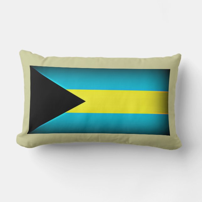 Rectangle Coussin Lumbar Drapeau Bahamas (Recto)