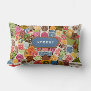 Rectangle Coussin Lumbar du collecteur de timbres