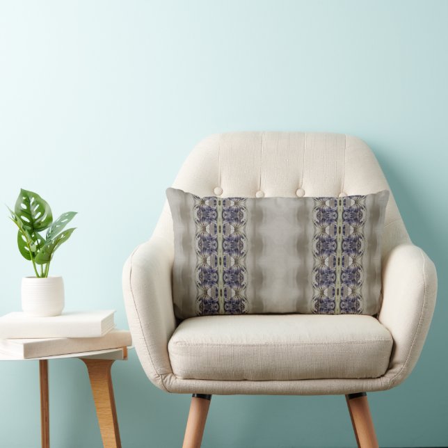 Rectangle Coussin Lumbar Mauve Et Violet (Chaise)