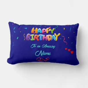 Rectangle Coussin Lumbar personnalisé - Cadeau d'anniversair