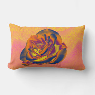 Rectangle Coussin Lumbar Rose orange