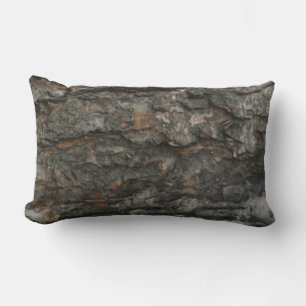 Rectangle Coussin LUMBAR texturé à écorce d'arbre
