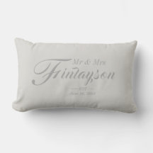 Coussin Mariage personnalisé Grey