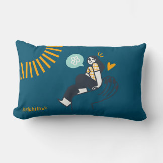 Rectangle Coussin - Marine de 13 po x 21 po avec illustratio