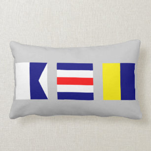 Rectangle Coussin maritime nautique du drapeau de signal ACK