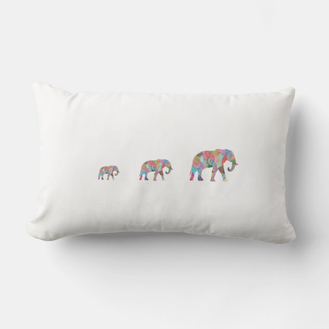 Rectangle Coussin mignon d'éléphant (Recto)