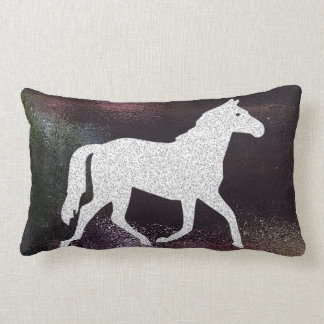 Rectangle Coussin miroitant assez pourpre de cheval