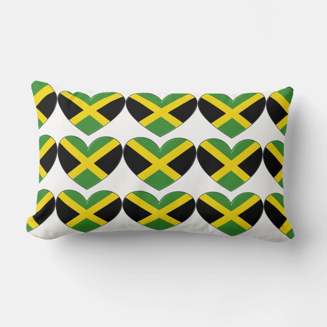 Rectangle Coussin Motif du drapeau jamaïcain (Recto)