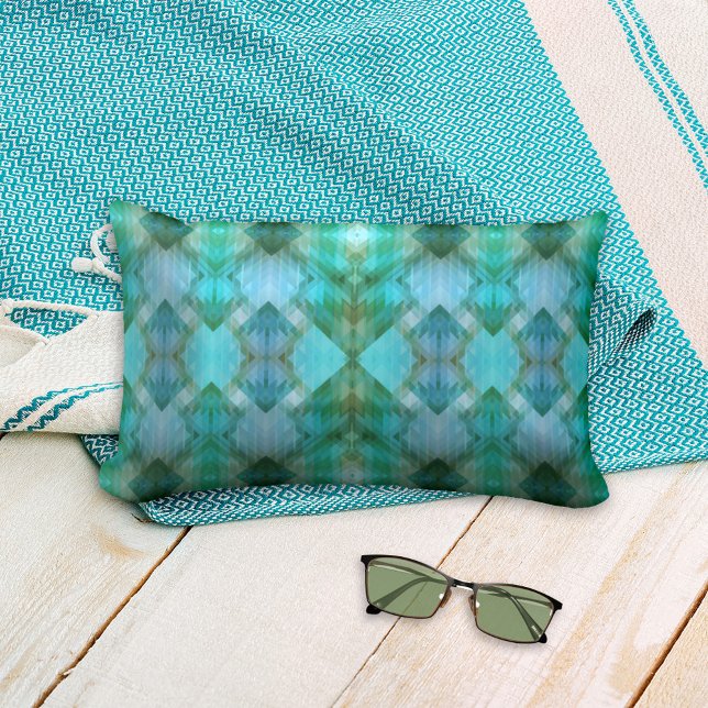 Rectangle Coussin Motif géométrique inspiré de Mint Aztec (Créateur téléchargé)