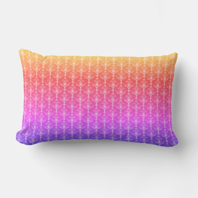 Rectangle Coussin Motif Rainbow Feur-de-lis (Recto)