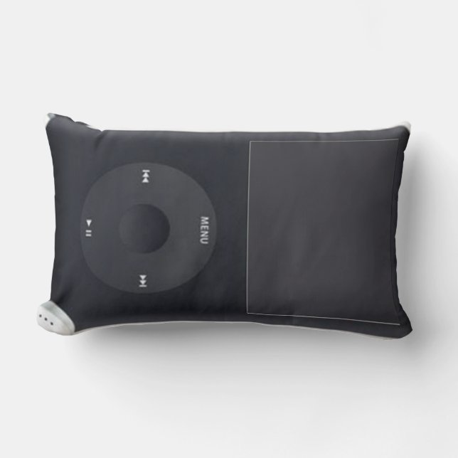 Rectangle coussin noir et blanc iPod (Recto)