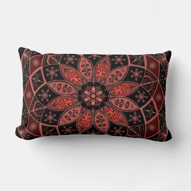 Rectangle Coussin oriental d'automne de conception de motif (Recto)