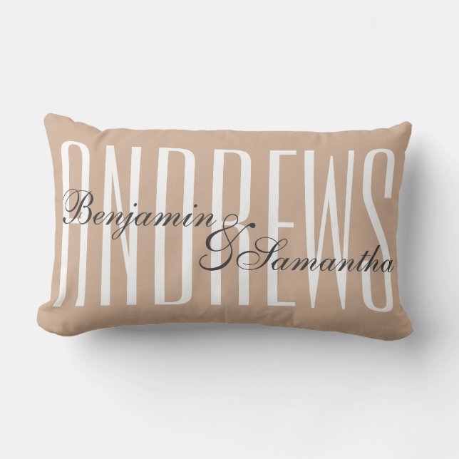 Rectangle Coussin personnalisé de couples (Recto)
