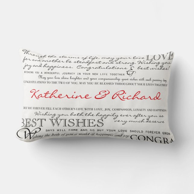 Rectangle Coussin personnalisé de félicitations (Recto)