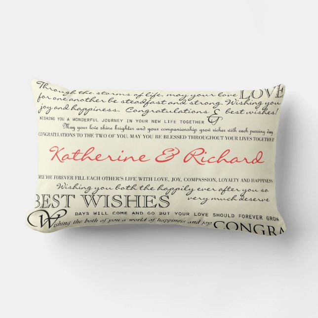 Rectangle Coussin personnalisé de félicitations (Recto)