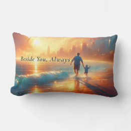 Rectangle Coussin personnalisé pour papa avec les noms des e