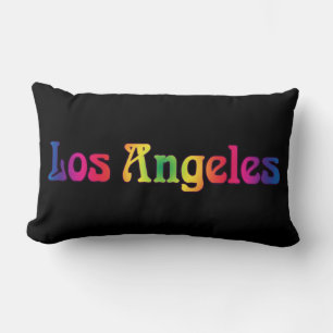 Rectangle Coussin Rainbow Retro de Los Angeles