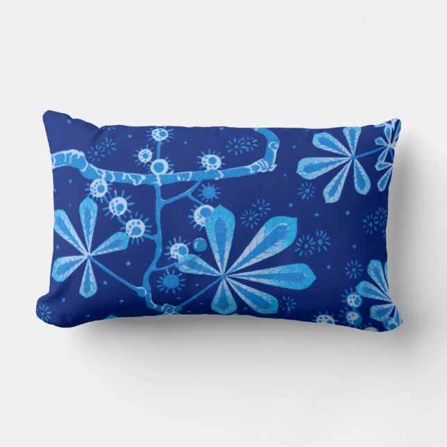 Rectangle Coussin rectangulaire Azure Frost Flower (Recto)