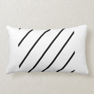 Rectangle Coussin rectangulaire noir et blanc d'art moderne