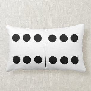 Rectangle Coussin réversible de domino du double 6