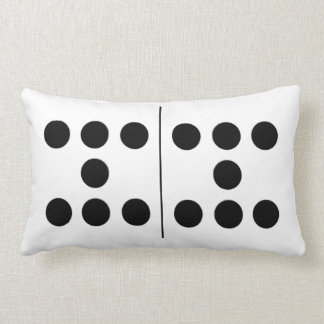 Rectangle Coussin réversible de domino du double 7