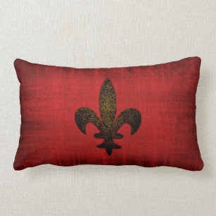 Rectangle Coussin rouge médiéval de velours