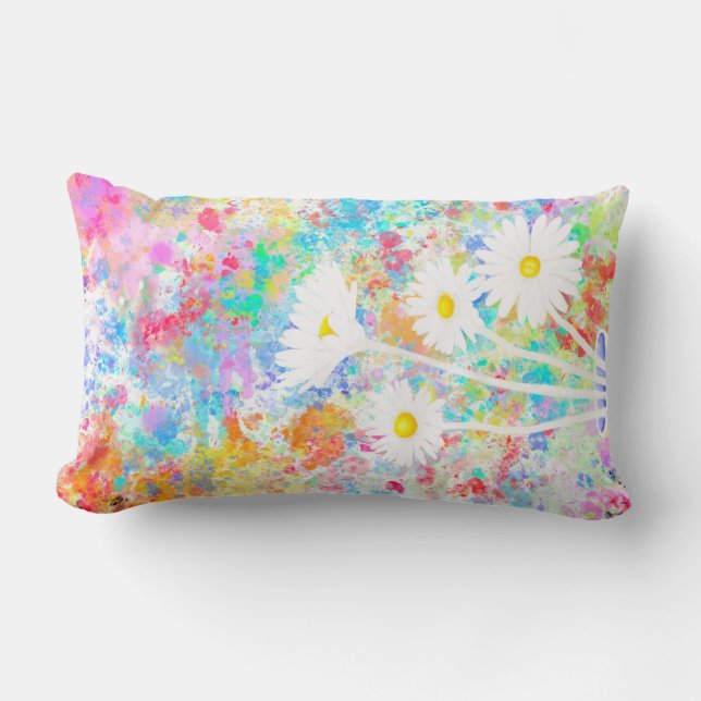 Rectangle Coussin Splatter Daisy (Recto)