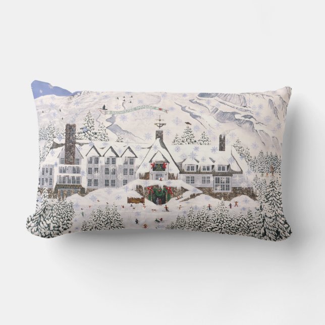 Rectangle Coussin "Timberline Lodge Winter" (Recto)