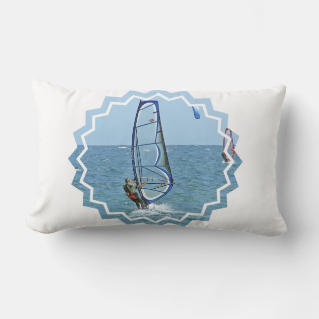 Rectangle Coussin tropical de planche à voile (Recto)