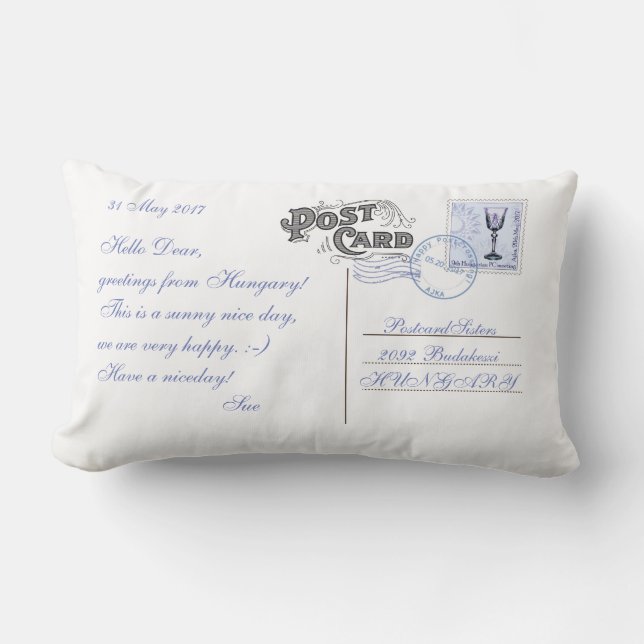 Rectangle Coussin unique de carte postale (Recto)