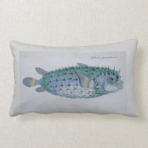 Rectangle coussin vintage de poissons de décolleur