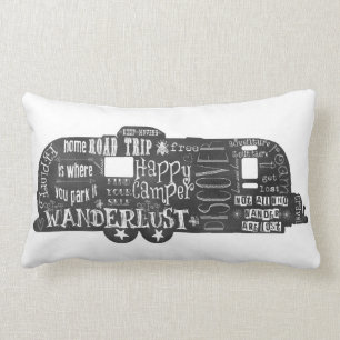 Rectangle Coussin vintage de remorque de tableau