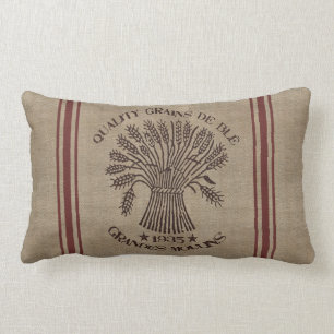Rectangle Coussin vintage de sac à blé
