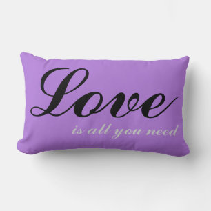 Rectangle Coussin Violet L'amour est tout ce dont vous avez 