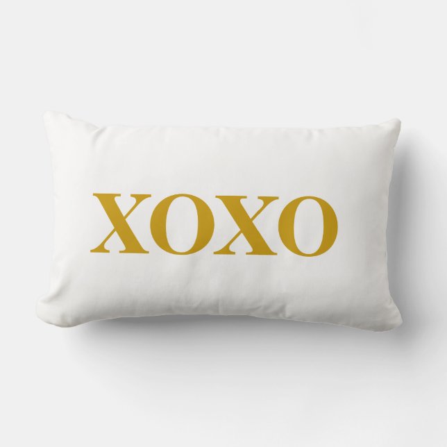 Rectangle Coussin - xoxo d'or (Recto)